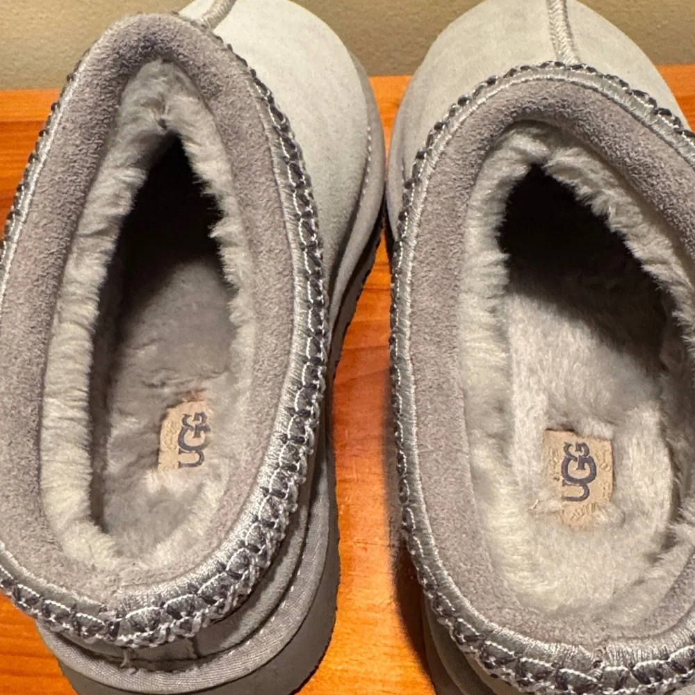 UGG Light Gray Suede Slip-Ons - Picture 3 of 5
